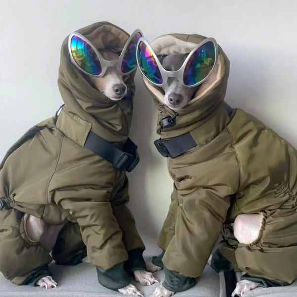 Thickened Winter Dog Jacket - Warm Down Coat for Large Dogs & Greyhounds