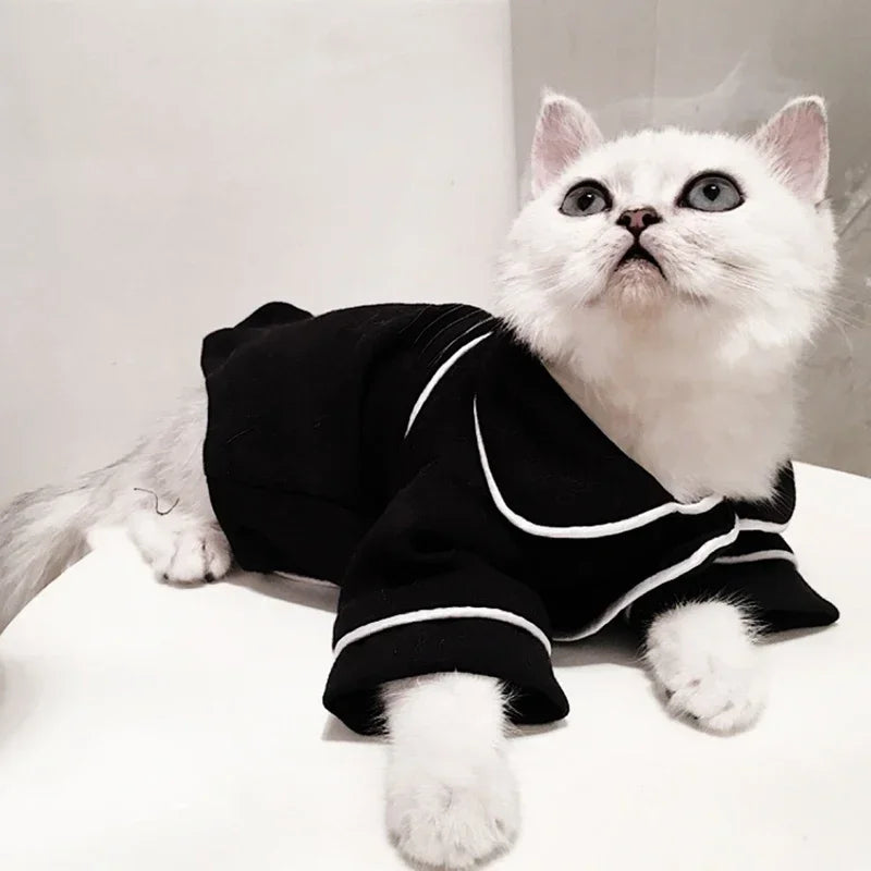 Christmas Pet Cat Hoodie Costume - Winter Sweatshirt for Cats