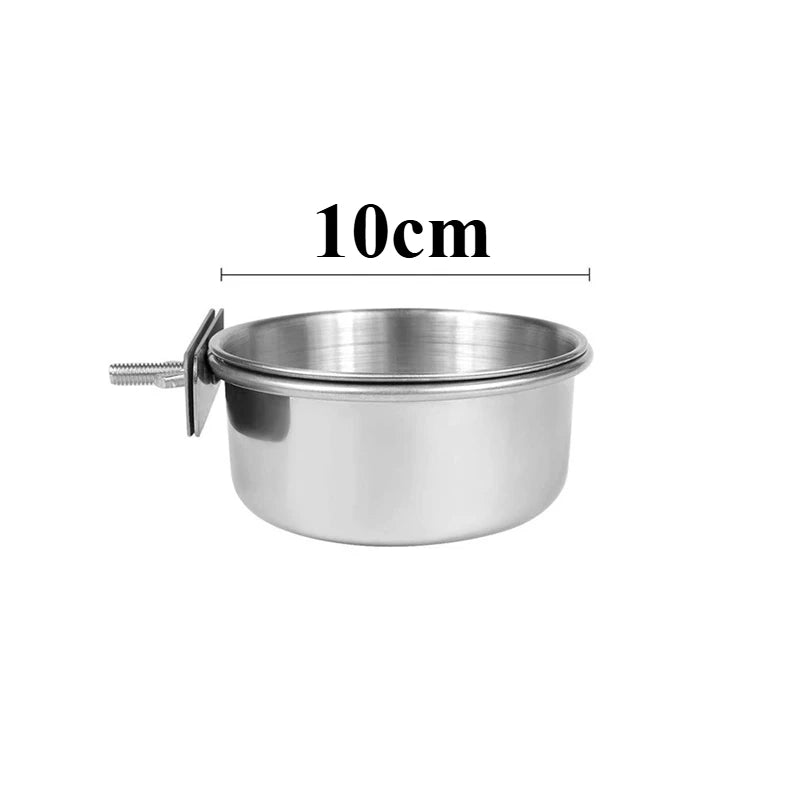 Stainless Steel Bird Feeder with Clamp Holder