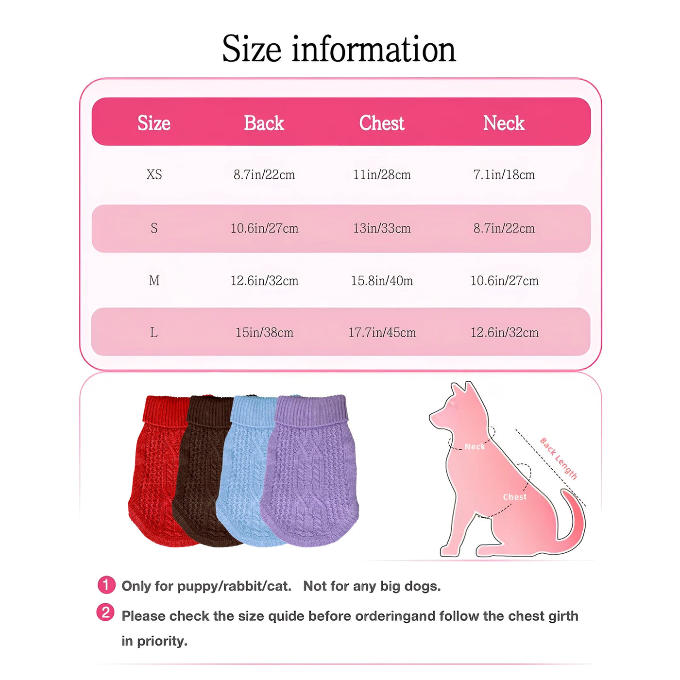 Premium Dog Sweater - Soft & Warm Winter Pet Clothing