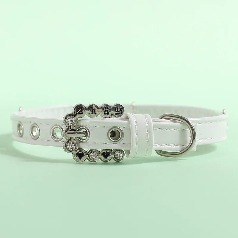 Luxury Pearl & Rhinestone Pet Collar - Elegant Necklace for Cats & Small Dogs