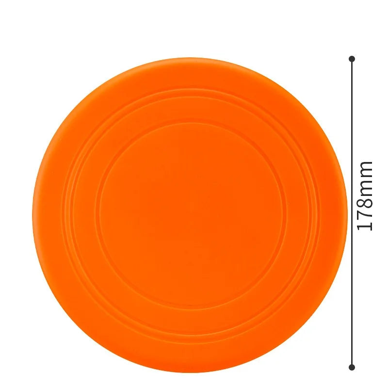 Silicone Flying Disc Dog Toy - Durable Chew-Resistant Interactive Pet Toy