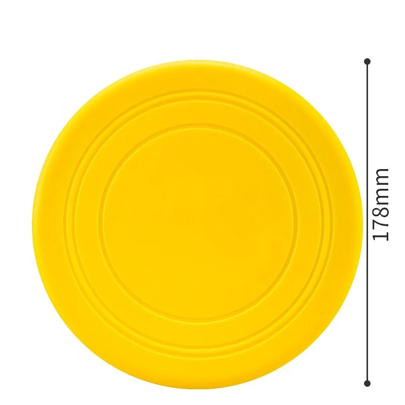 Silicone Flying Disc Dog Toy - Durable Chew-Resistant Interactive Pet Toy