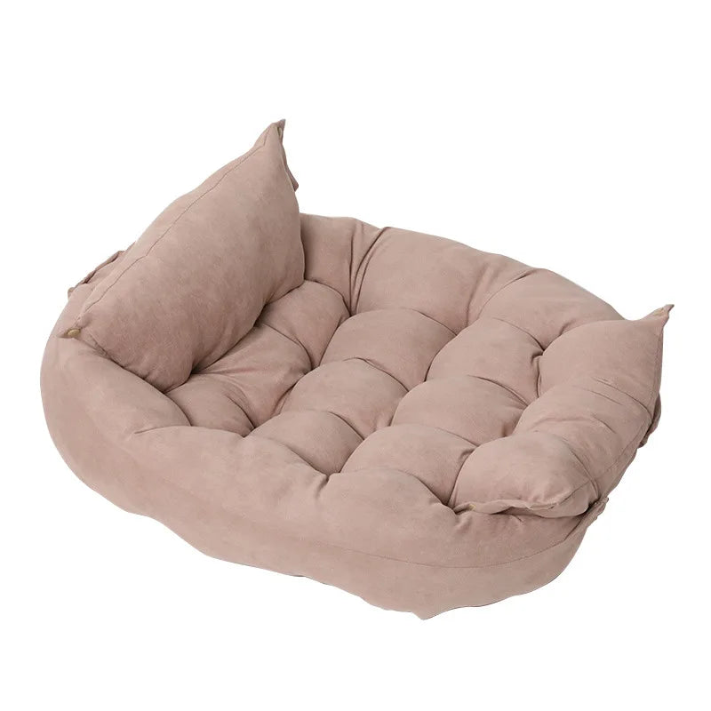 Premium 3-in-1 Pet Sofa Bed - Soft Washable Dog & Cat Bed