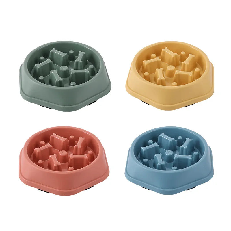 Slow Feeder Pet Bowl - Anti-Choking Design for Dogs & Cats