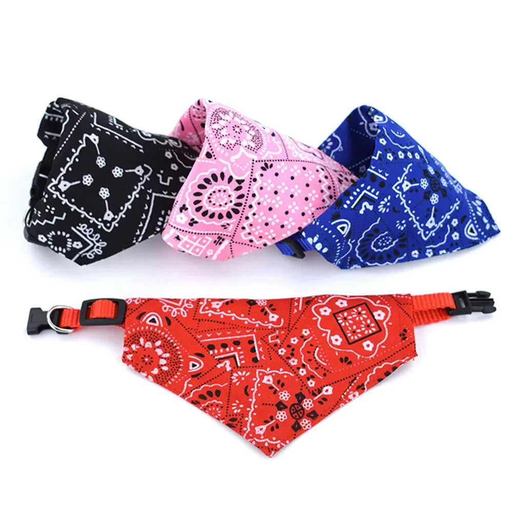 Adjustable Dog Bandana Collar - Stylish Neckerchief for Small, Medium & Large Dogs