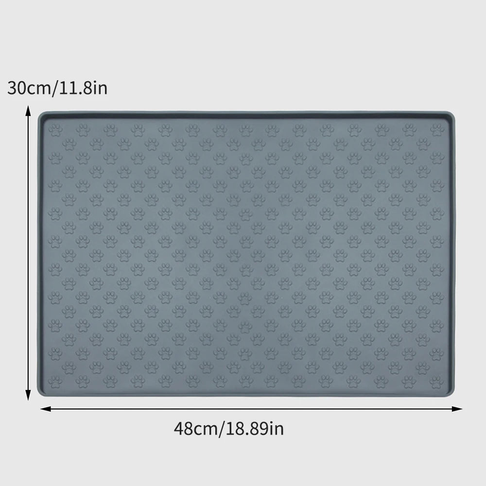 Pet Silicone Feeding Mat - Paw Print Design