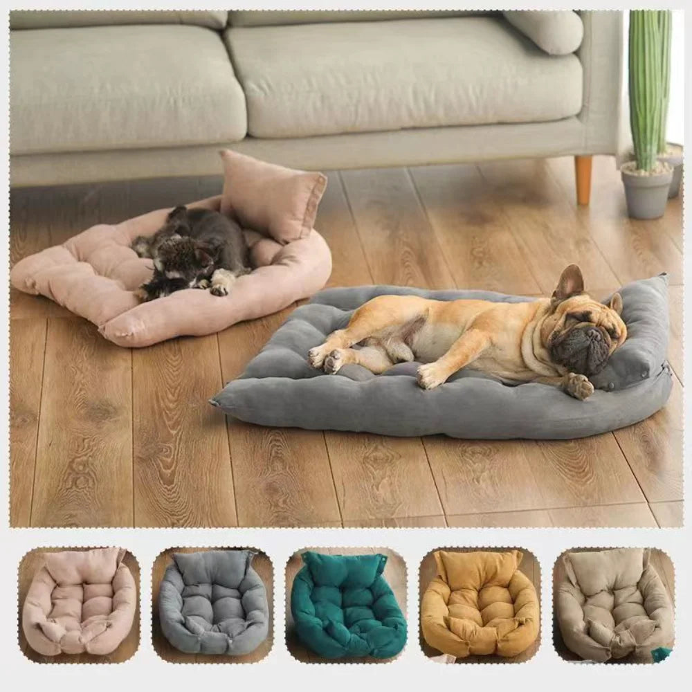 Premium 3-in-1 Pet Sofa Bed - Soft Washable Dog & Cat Bed