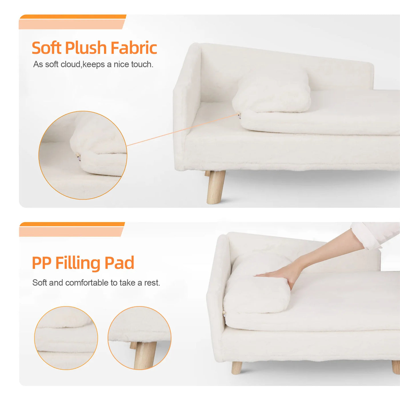 Nordic Elevated Pet Bed with Waterproof Cushion