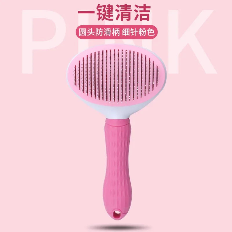 Self-Cleaning Pet Grooming Brush for Cats & Dogs