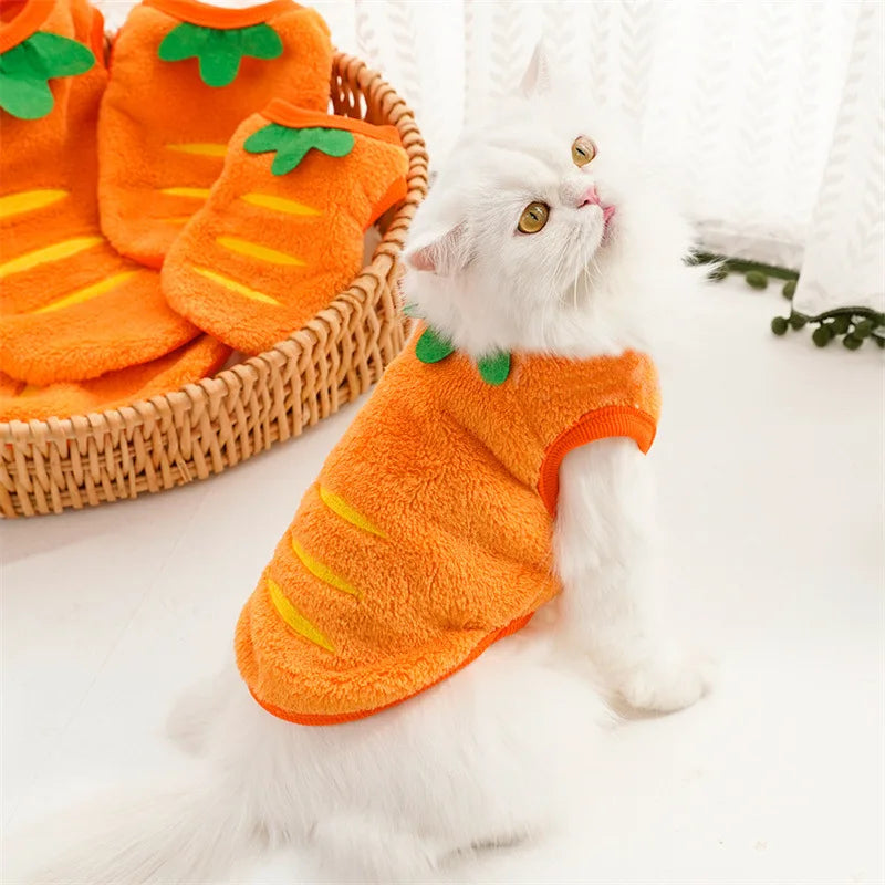 Cozy Fleece Pet Vest - Warm Winter Clothing for Small Dogs & Cats