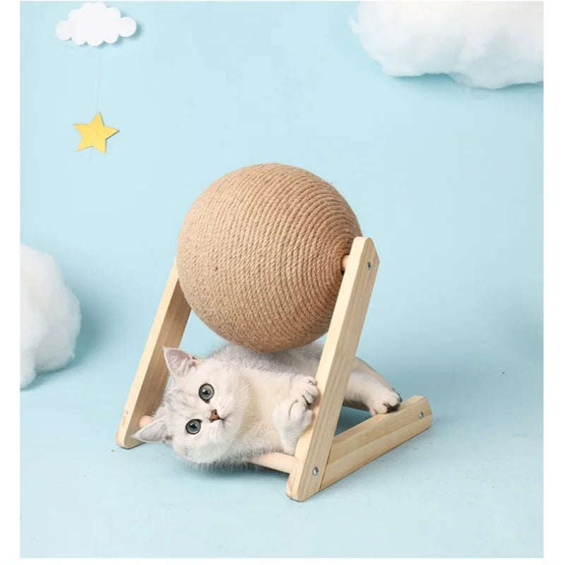 Premium Sisal Rope Scratching Ball - Interactive Cat Toy & Furniture Protector